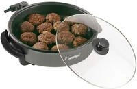 Bestron Elektrische Partypfanne, XL-Multifunktionspfanne &Oslash;32cm mit Glasdeckel,