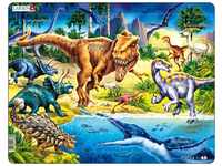 Larsen NB3 Dinosaurier aus der Kreidezeit, Neutral Ausgabe, Rahmenpuzzle mit 57