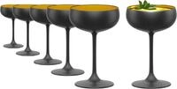 St&ouml;lzle Lausitz Elements Sektschalen Schwarz/Gold 6er-Set 230 ml &ndash; Stilvolle