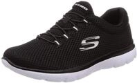 Skechers Damen Summits 12985 Turnschuhe, Black Mesh/ White Trim, 39 EU