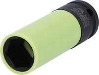 KS Tools 515.1075 1/2" Alu-Felgen Kraft-Stecknuss robust, lang, 19mm