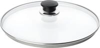 Ballarini 334F02.20 Glasdeckel Edelstahlrand und Knauf 20 cm, schwarz/durchsichtig,