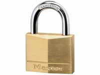 Master Lock 140EURD Schlüssel Vorhängeschloss aus Massivmessing, Gold, 6 x 4...