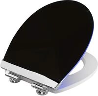 Cornat WC-Sitz "Black Shining" - Sanfte LED-Beleuchtung bei Nacht - Mit Akustiksensor