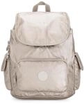 Kipling CITY PACK S Kleiner Rucksack, Metallic Glow (Silber)