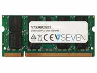 V7 V753002GBS Notebook DDR2 SO-DIMM Arbeitsspeicher 2GB (667MHZ, CL5, PC2-5300,