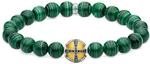 Thomas Sabo Unisex-Armband Kreuz gr&uuml;n 925 Sterlingsilber gelbgold vergoldet