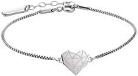 LIEBESKIND Damen Armband Herz Edelstahl Silber 20 cm (silber)