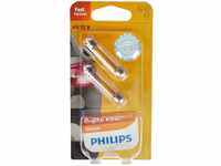 Philips 12866B2 Soffittenlampe C10W T10, 5 x 43, 2-er Blister, White