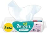 Pampers Sensitive Feuchtt&uuml;cher 5 Packungen mit 52 St&uuml;ck - 260 Feuchtt&uuml;cher, ohne
