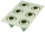 Silikomart 195510 3D-Backform Erdbeere - 6er Form, Cream