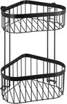 WENKO Eckregal 2 Etagen Classic Plus Black, Eckwandablage mit hochwertigem