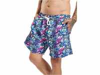 Urban Classics Herren TB3533-Multicolor Swim Shorts Badehose, Blue/pink, XXL