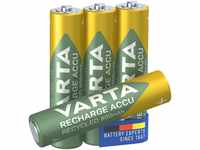VARTA Batterien AAA, wiederaufladbar, 4 Stück, Recharge Accu Recycled, Akku,...
