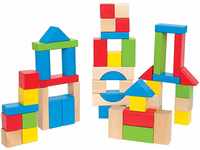 Hape Bunte Holzbausteine für Kinder von Hape | Holzbausteine-Set zum Stapeln