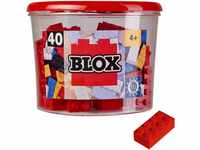 Simba 104118875 - Blox, 40 rote Klemmbausteine für Kinder ab 3 Jahren, 8er...