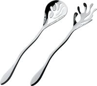 Alessi ESI16SET Mediterraneo, Salatbesteck aus Edelstahl 18/10 gl&auml;nzend poliert
