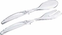 Emsa 504638 Salatbesteck, 2&ndash;teilig, Kunststoff, L&auml;nge 30 cm, Transparent, Vienna