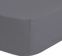 HIP Hoeslaken Katoen-satijn &ndash; Grijs Maat: 90 x 220 cm