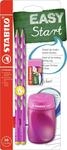 STABILO - Schul-Set f&uuml;r Linksh&auml;nder - EASYgraph S in pink - inkl. Spitzer +