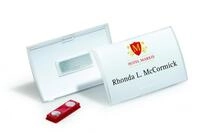 Durable Namensschild Click Fold, mit Magnet, 54 x 90 mm, 70% recycl. PP,