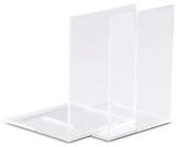 MAUL Buchst&uuml;tze transparent Acryl 2er Set glasklar f&uuml;rs B&uuml;ro | dezente Optik...