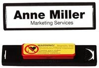 Durable Namensschild Clip-Card (mit Magnet, 17 x 67 mm) Packung &agrave; 25 St&uuml;ck,