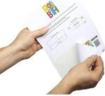 Durable Besucher-Namensschild Visitor Badge, A4 Bogen mit abl&ouml;sbaren Namensschild,