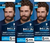 Schwarzkopf Men Perfect Bart-Coloration 80 Natur Schwarz-Braun Stufe 2 (3 X 30 ml),