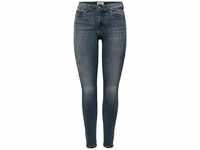 ONLY Damen Skinny Fit Jeans | Normal Waist Denim Stretch Hose | Bleached Used...