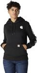 Carhartt Damen Relaxed Fit, mittelschweres Sweatshirt mit Logo-Grafik auf dem &Auml;rmel,