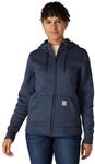 Carhartt Damen Relaxed Fit Mittelschweres Full-Zip Sweatshirt, Marineblau, S