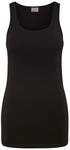 VERO MODA Damen Tank Top VMMaxi My Soft Long Basic Damentop 10185110 Black S