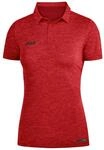 JAKO Damen Poloshirt Premium Basics, Rot-Meliert, 36