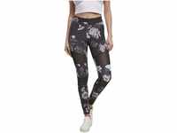 Urban Classics Damen Ladies Tech Mesh Aop Leggings Yoga Pants, Darkflower, XXL...