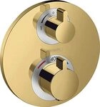 hansgrohe Unterputz Thermostat Ecostat S, f&uuml;r 2 Funktionen, Polished Gold Optik