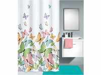 Kleine Wolke Butterflies Duschvorhang, Polyester, Multicolor, 180 x 200 x 0.2 cm