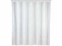 WENKO Anti-Schimmel Duschvorhang Weiß, Textil-Vorhang mit Antischimmel Effekt...