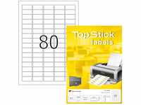 TopStick 8660 Universal Etiketten, 100 Blatt, 35,6 x 16,9 mm, 80 pro A4 Bogen,...