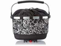 KLICKFix Unisex-Adult Carrybag GT Textilkorb für Racktime Gepäckträger, Fleur