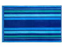 Gözze - Strandtuch, 100% Baumwolle, Streifen, 100 x 160 cm - Blau/Petrol