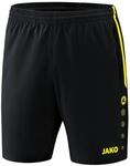 JAKO Herren Shorts Competition 2.0, Schwarz/Neongelb, XXL