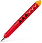 Faber-Castell 149852 - Schulf&uuml;ller Scribolino, f&uuml;r Rechtsh&auml;nder, Rot, 1 St&uuml;ck