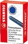 STABILO - Tintenpatronen zum Nachf&uuml;llen - Refill - blau (l&ouml;schbar) - 6er Pack