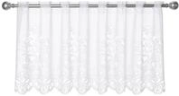 Elbersdrucke Bistrogardine 1129 wei&szlig; halbtransparent 60x160 cm Scheibengardine