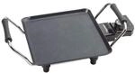 Bestron elektrischer Tischgrill, kleine Plancha-/Teppanyaki-Grillplatte mit