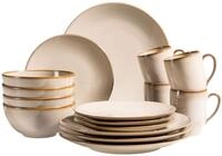 M&Auml;SER 931736 Geschirr-Set f&uuml;r 4 Personen im mediterranen Vintage-Look, 16-teiliges