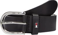 Tommy Hilfiger Damen G&uuml;rtel New Danny Belt Lederg&uuml;rtel, Schwarz (Masters Black), 75