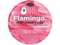 Bear Fruits Flamingo Glatt + Weich Haarmaske mit Haube, 20 ml