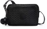 Kipling ABANU M Mittelgro&szlig;e Umh&auml;ngetasche, Signature Emb (Schwarz)